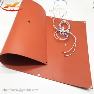 Flexible Silicone Rubber DC Electric Heater Mat Silicone Rubber Plate Heater Element Pad Printer