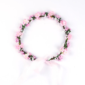 Vente en gros de bandeau réglable en ruban, <span class=keywords><strong>couronne</strong></span> de mariage, bandeau à <span class=keywords><strong>fleurs</strong></span>, accessoires <span class=keywords><strong>pour</strong></span> <span class=keywords><strong>cheveux</strong></span> - Product Image 4