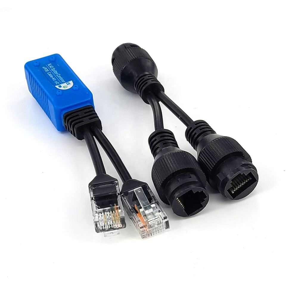 RJ45 UPOE Cable Kit for CCTV Security Camera Monitor Splitter
