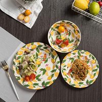 Service de table de luxe spécial citron, ensemble d'ustensiles de cuisine personnalisés en mélamine