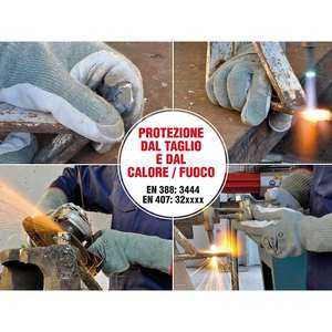 Guantes Cofra INOX 15 de piel, protección contra cortes II categoría (12 pares) - Product Image 2