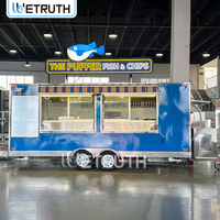 Wetruth Camion de restauration mobile avec cuisine complète, remorque à café, cuisine mobile de chantier, camion de crème glacée