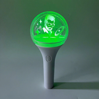 Bâtons lumineux LED pour festival de musique, logo gravé au laser personnalisé, 15 couleurs, baguette lumineuse rotative en plastique pour les fans