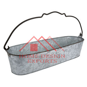 Diseño en relieve con mango de hierro Maceta Cubo para jardín Hogar y jardín Cubo decorativo - Product Image 5