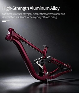 Cadre de VTT DH Softtail à suspension intégrale en aluminium 27,5/29 pouces avec amortisseur arrière et axe traversant 148x12 - Product Image 5