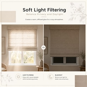 Meilleure Vente Rideau Roman Occultant Moderne de Luxe à Commande Cordonnée, Protection UV Électrique <span class=keywords><strong>100</strong></span>% Polyester, Montage Haut-Bas pour Bureau - Product Image 1