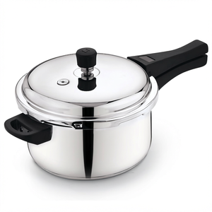 Olla a Presión de Acero Inoxidable de 3 L, Exterior Pulido, Compatible con Estufa de Gas, Olla Manual para Cocinar - Product Image 1