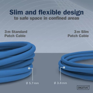 OEM ODMDigitus LAN Cable Cat <strong>6A</strong> 5m Slim Version AWG 32 7 10 Gbit <strong>s</strong> RJ45 Network Cable F <strong>FTP</strong> PoE plus LSZH Compatible with - Product Image 4