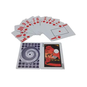 Baraja personalizada en blanco tamaño póker trampa plástico Oriente Medio lujo logotipo personalizado impresión corta naipes