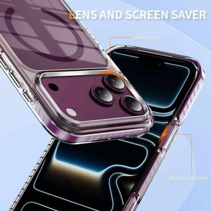 Coque <span class=keywords><strong>de</strong></span> protection intégrale hybride translucide antichoc avec protection d'écran surélevée pour iPhone 16 17 18 ProMax - Product Image 4
