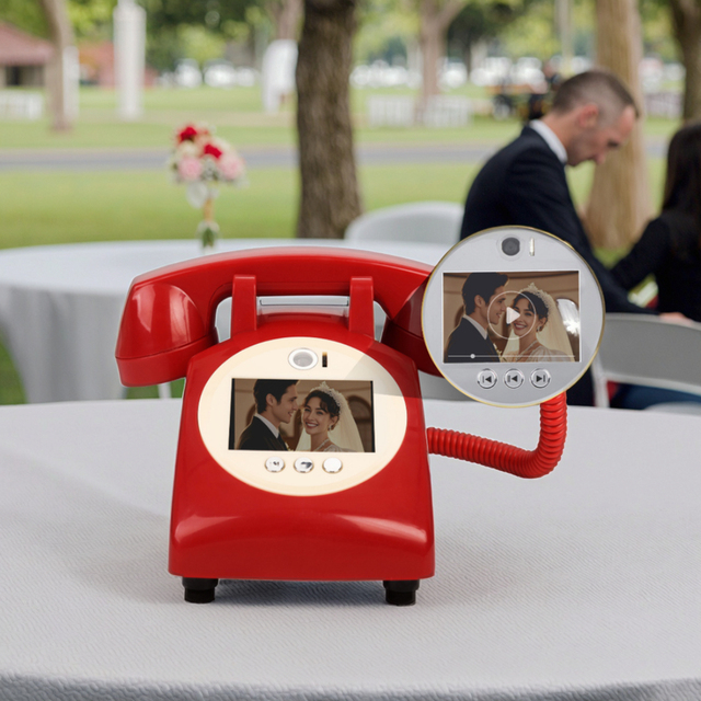 Best Sale Vintage Classic Wedding Phone Classic Wedding Phone Recording Message Antique Guest Message Video Corded Telephones