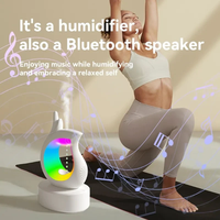 Humidificateur ultrasonique portable électrique anti-gravité avec lumière colorée et musique, aromathérapie, contrôle par application, faible bruit