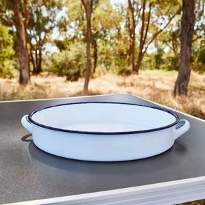 Utensilios esmaltados de 30cm para restaurante, con logotipo personalizado impreso, para hornear pizza, redondos de metal, con mango - Product Image 4