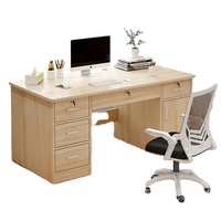 Ensemble Chaise et Bureau de Style Moderne Verrouillable pour Ordinateur à Domicile et Poste de Travail avec Tiroir, Bureau en Bois pour Personnel, Fonction Automatique
