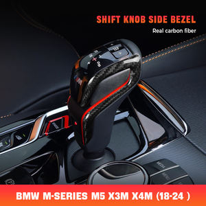 Shasha oto iç parçaları BMW için karbon Fiber araba vites topuzu yan çerçeve <span class=keywords><strong>m</strong></span>-serisi M5 X3M X4M 2017-2024 - Product Image 2