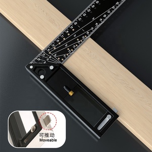 Ölçümler için sağ açı marangoz kare siyah çerçeveleme cetvel işaretleme ölçer özelleştirilebilir ağırlık siyah alüminyum alaşım aracı - Product Image 3