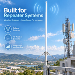 Antenne extérieure de station de base en fibre de verre et acier inoxydable BC100 134-174 MHz VHF 1,7 m 4,5 dBi pour répéteur radio - Product Image 2
