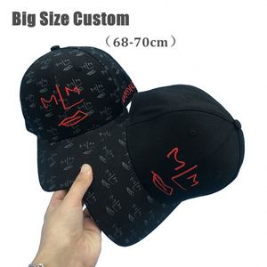 Casquette de baseball ajustée à visière plate, style Hiphop et Skateboard, pour hommes et femmes, grandes tailles, avec fermeture snapback - Product Image 1