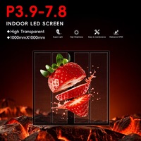 Прозрачный светодиодный дисплей X-color P3.91 P7.8 для внутреннего и наружного применения, для стеклянных стен, витрин, рекламных экранов и панелей