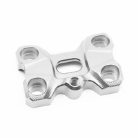 Kit de fixation universel en alliage d'aluminium CNC pour guidon de moto, avec rehausseur et support de fixation pour plaque de guidon de scooter modifiée