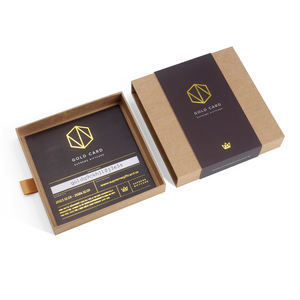 Cajas de cartón kraft con logotipo personalizado, fundas para tarjetas de regalo y bandejas - Product Image 1