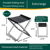 Chaise de plage pliable portable en acier léger pour la randonnée, le pique-nique, les voyages et la pêche