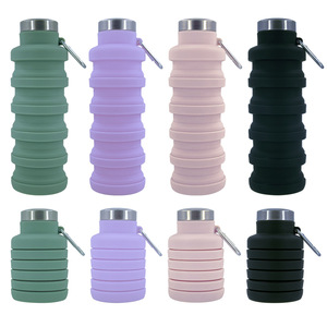 Nuova Bottiglia d'Acqua Portatile in Silicone, Tazza da Caffè Pieghevole Retrattile, Accessori da Viaggio per Esterni, Bottiglie Sportive Collassabili - Product Image 2