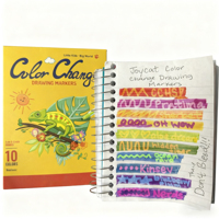 KHY 6/10/12 Couleurs Populaires Prix Usine Marqueurs Pastel Colorés Stylo Surligneur Magique Double Pointe à Changement de Couleur