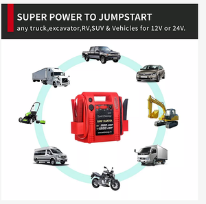 Démarreur de Voiture Portable 12/24 Volts 40000mAh <span class=keywords><strong>900</strong></span>/1800 AMP avec Lumière LED et Batterie Externe - Product Image 6