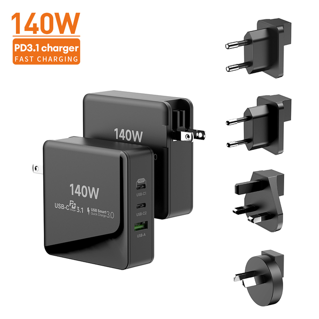 140W GaN Charger USB Type C PD 3.1 Fast Charger Macbook iPad Quick 30W Phone Charger 100W Charging Adapter UK Tablets Watches