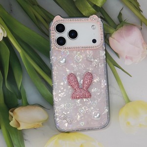 <span class=keywords><strong>Coque</strong></span> de téléphone antichoc pour filles avec strass, motif lapin et nœud, texture cœur <span class=keywords><strong>holographique</strong></span>, pour <span class=keywords><strong>iPhone</strong></span> <span class=keywords><strong>11</strong></span> 12 16 17 - Product Image 5