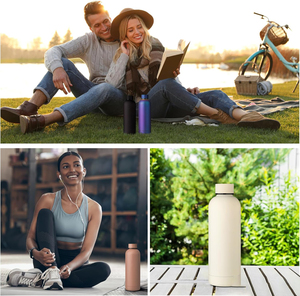 500ml Soft Touch Rubber Paint Stainless Steel Vacuum Flask Sports Insulated <b>Water</b> <b>Bottle</b> - Product Image 3