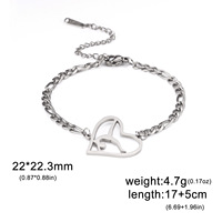 Gelang Pesona Hati Klasik Sport Gymnastic dari Baja Anti Karat Lapis Emas dengan Kunci Pengaman, Perhiasan Anti Kusam, Koleksi Hadiah
