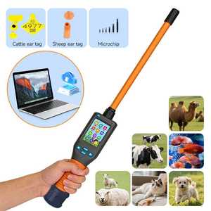 Handheld 134,2 kHz <span class=keywords><strong>RFID</strong></span> Long Range Stick <span class=keywords><strong>Reader</strong></span> Scanner ISO 7815 Protocol BT Netwerk voor vee, schapen oormerk of dierenmicrochip - Product Image 1