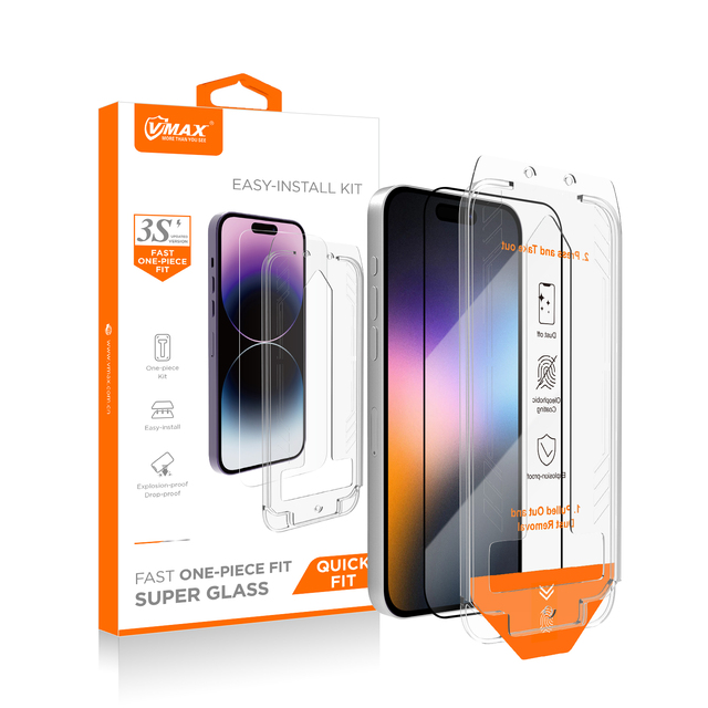 For iPhone 17 Pro Max 17Air 16E 14 15 Plus 13 2.5D Silk Print Thin 9H Tempered Glass Screen Protector with Auto-Dust Removal Kit
