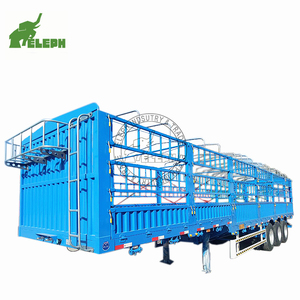 Semi-remorque chinois à col <span class=keywords><strong>de</strong></span> cygne pour <span class=keywords><strong>le</strong></span> transport <span class=keywords><strong>de</strong></span> moutons et <span class=keywords><strong>de</strong></span> chevaux, avec clôture haute et trois essieux - Product Image 5