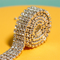 1-3cm Fashion Rhinestone Tape Trim Resin Crystal Ab Decoration Trimming for Diy Shoes Banding Garment Hat Shiny