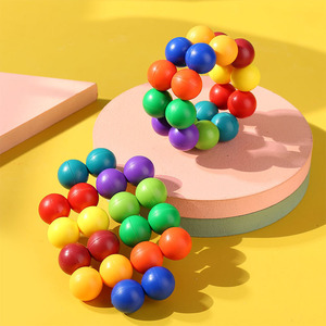 Cảm Giác 3D Fidget Bóng Trẻ Em Giáo Dục Câu Đố Xây Dựng Khối Đồ Chơi An Toàn Cầu Vồng Đầy Màu Sắc Xoay Cho Bé Trai Và Bé Gái - Product Image 2