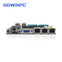 N100 J6412 N100 Papan PCBA Tertanam Tanpa Kipas 3x LAN 2x COM 4x USB3.0 VGA Paduan Aluminium 120x120x20mm Pemasangan Tertanam VESA