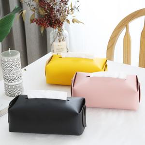 Couverture de mouchoirs en <span class=keywords><strong>cuir</strong></span> PU nordique boîte de <span class=keywords><strong>mouchoir</strong></span> pliante porte-serviettes salon cuisine boîte à mouchoirs de bureau - Product Image 4