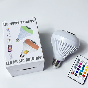 Thông minh 12W RGBW <span class=keywords><strong>LED</strong></span> Đảng âm nhạc ánh sáng bóng đèn không dây cho <span class=keywords><strong>Bluetooth</strong></span> Loa điều khiển từ xa có thể sạc lại Nhôm xách tay lamparas - Product Image 4