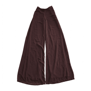 Pantalon décontracté pour femme, coupe ample, taille élastique, plissé, longueur cheville, rayé, en satin tissé, style été - Product Image 5