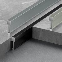 Profilé de couverture de joint de carrelage en alliage d'aluminium moderne pour carrelage mural et de sol, étanche et durable, idéal pour appartement