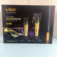 Tondeuse à cheveux professionnelle rechargeable Vgr V-270&992 9000 tr/min en métal pour salon de coiffure pour hommes