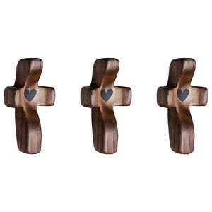 Cruz de Madera de Olivo para el Bolsillo, Regalo de Ánimo para Aliviar la Ansiedad, Cruz para Abrazar, Agarrar y Rezar - Product Image 1