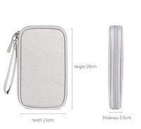 Bolsa de Almacenamiento para Cables de Datos de Una Sola Capa Reforzada, Hecha de Materiales Resistentes a los Arañazos y al Desgaste, Bolsa Impermeable para Computadora
