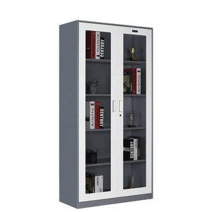 Lieferant in China 100% Sicher Material fabrik preis mode-design metall datei schrank 2 glas türen büro möbel - Product Image 1