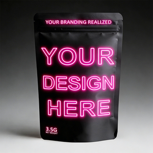 Custom Logo/Design Resealable Stand Up Mylar <b>Bags</b> Smell Proof Aluminum Foil <b>Zip</b> Lock Pouch with Hang Hole for Food Packaging - Product Image 6