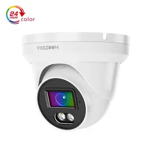 4K Outdoor Full Color Nachtzicht Beveiliging Torentje Poe Camera Mens En Voertuig Detectie 8mp Surveillance Eyeball 4K Poe Ip Camera