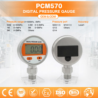 Manomètre numérique intelligent 1%FS avec écran LCD, fonction de maintien de la valeur maximale, 72,5 PSI, 5 bars, 0~500 kPa, capteur céramique, étalonnage, portable, M20